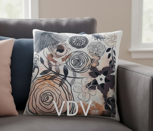 ГПМ-040 Чохол для інтер'єрної подушки (Вінтаж) 40х40 см