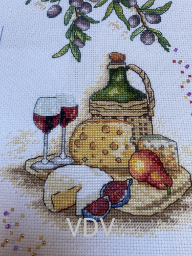 Електронна схема М-0303 "Магія ароматів" (PDF-схема для вишивання муліне ДМС) 38х38 см фото 2