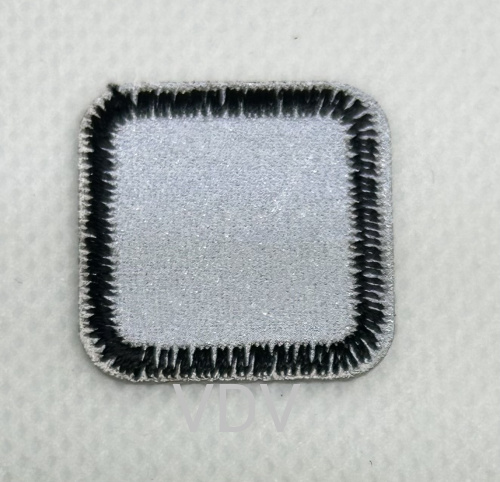 Термоаплікація світловідбиваюча, клейова "Квадрат" 20х20 мм (уп. 5 шт) ТА-8121