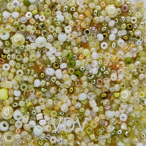 Набір для біжутерії, Мікс 11 Фісташка, бісер асорті (50 г) Preciosa