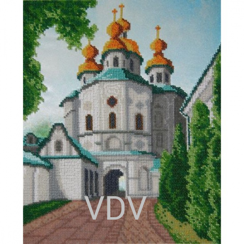 Т-0296 "Києво-Печерська Лавра. Церква всіх святих" (схема для вишивання бісером) 24х30 см