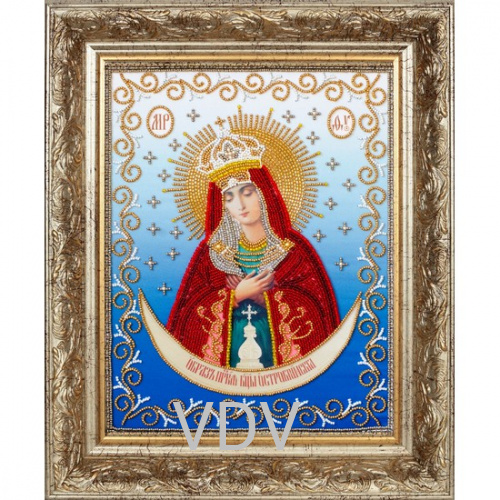 КВ Т-0718 Образ Пресвятої Богородиці "Остробрамська" (вишита картина бісером Preciosa (Чехія) 24x31 см