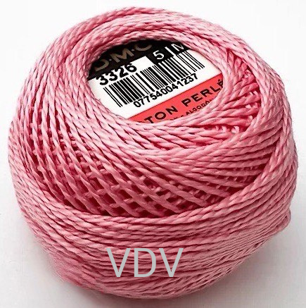 3326 Нитка DMC Pearl Cotton (10х45 м) 100% бавовна, арт.116/5 3326 Нитка DMC Pearl Cotton (10х45 м) 100% бавовна, арт.116/5