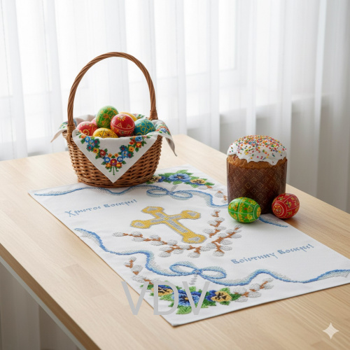 РС Т-15 Рушник пасхальний (схема для вишивання бісером) 33х45 см
