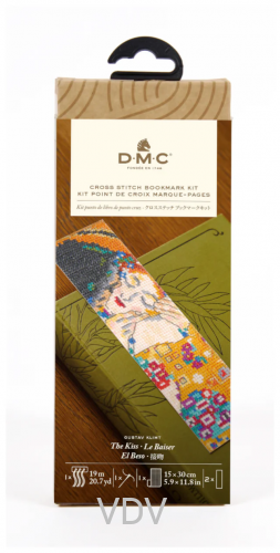 DMC BK1999 (набір для вишивання муліне) книжкова закладка Г.Клімт "Поцілунок" 5,2х17.5 см DMC BK1999 (набір для вишивання муліне) книжкова закладка Г.Клімт "Поцілунок" 5,2х17.5 см