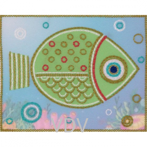 ТВ-0008 "Рибка" (набір для вишивання декоративними швами) 12х15 см