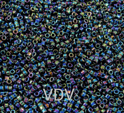 DB-5 Бісер Miyuki Delica Beads 11/0 (металік ірис синій) 50 г