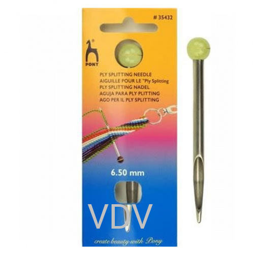 Голка для плетіння 10 см Ø 6,5 мм 1 шт (5 блістерів) Pony (Індія) 35432 
