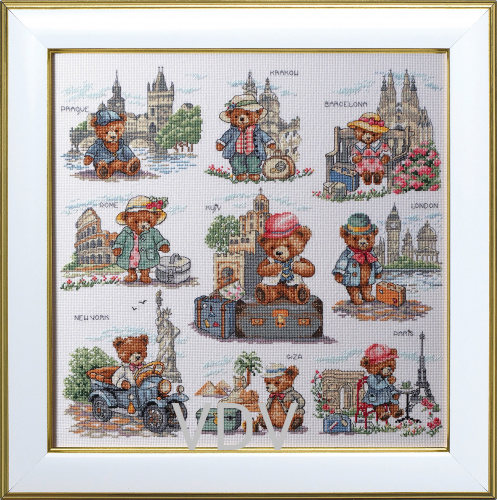 М-0302 "Подорож. Карта бажань" (набір для вишивання муліне ДМС) 38х38 см