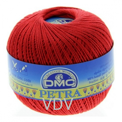 5666 Пряжа DMC (Франція) Petra №8 (100 г/800 м) 100% бавовна (червоний)