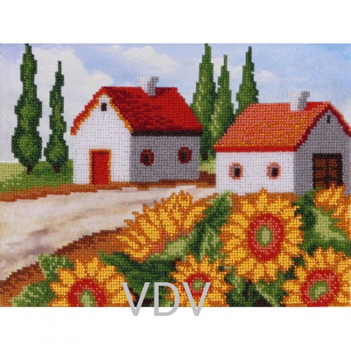 Т-0352 "Соняшники" (схема для вишивання бісером) 27х21 см