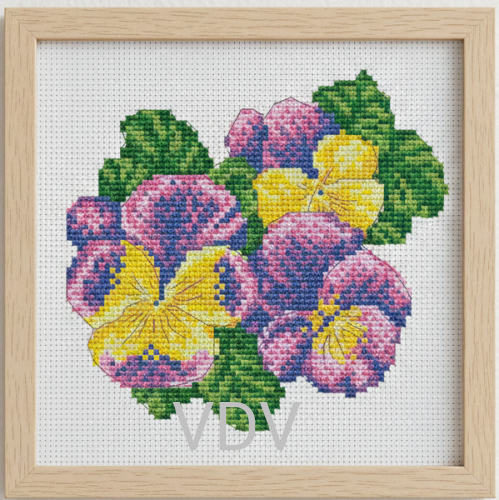 М-0242 "Віола" (набір для вишивання муліне акрил) 15х15 см