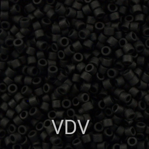 DBS-310 Бісер Miyuki Delica Beads 15/0 (матовий чорний) 50 г