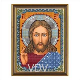 9001 "Христос Спаситель" Нова Слобода (схема для вишивання бісером) А4