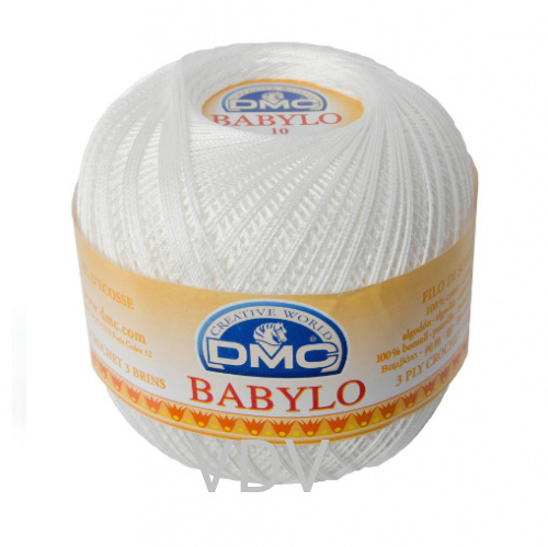 blanс Пряжа DMC (Франція) Babylo 20 (10х100 г/733 м) 100% бавовна