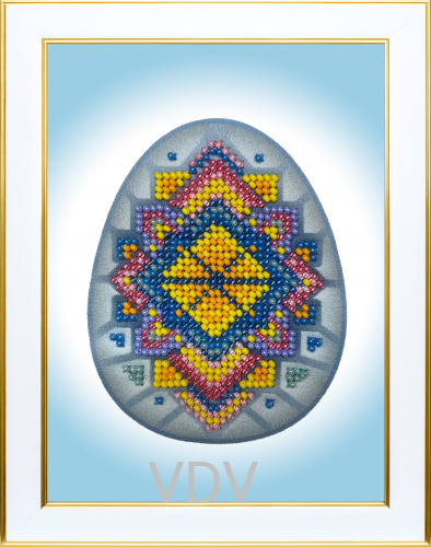 Т-1420 "Великоднє яйце Блакитна димка" (схема для вишивання бісером) 11х15 см