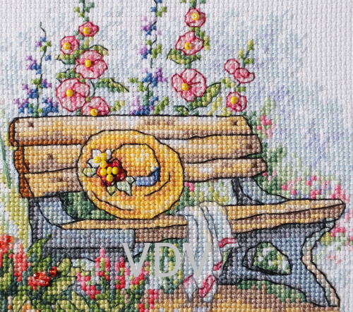 Електронна схема М-0293 "Літня гармонія"  (PDF-схема для вишивання муліне ДМС) 38x38 см фото 2