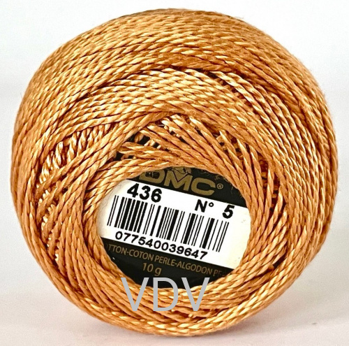 436 Нитка DMC Pearl Cotton (10х45 м) 100% бавовна, арт.116/5 436 Нитка DMC Pearl Cotton (10х45 м) 100% бавовна, арт.116/5