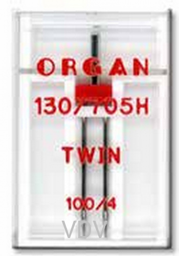 Наб. маш. голок Organ (Японія) Twin подвійна №100/4,0 (1 шт.)