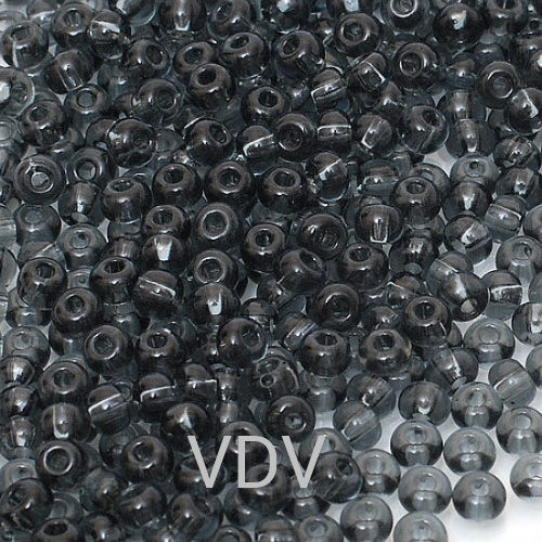 133-15/0-40010 Бісер Чехія (прозорий, чорнильно-сірий) 10 г