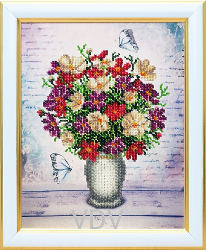 КВ Т-1381 "Космея" (вишита картина бісером Preciosa (Чехія) (бісер10) 21х27 см