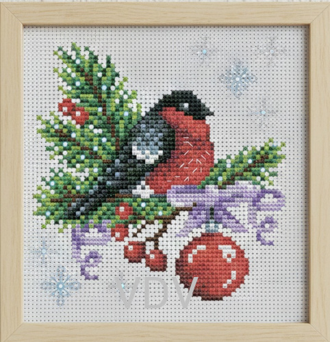 ВК-1286 "Снігур" (набір для вишивання бісер та муліне ДМС) 12х12 см