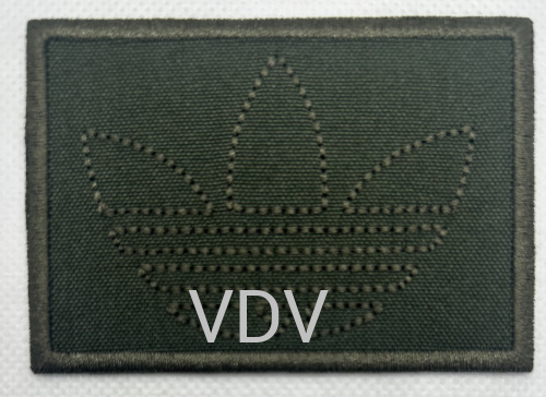 ТА-Г-Adidas Термоаплікація клейова 77х55 мм, хакі (уп. 5 шт)