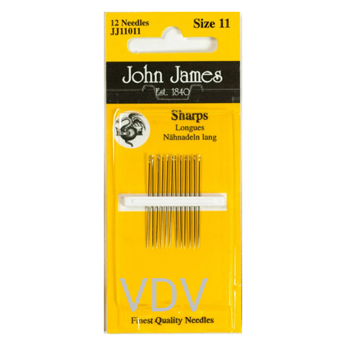 JJ11011 Голка швейна №11 (1 блістер х 12 голок) JohnJames (Англія)