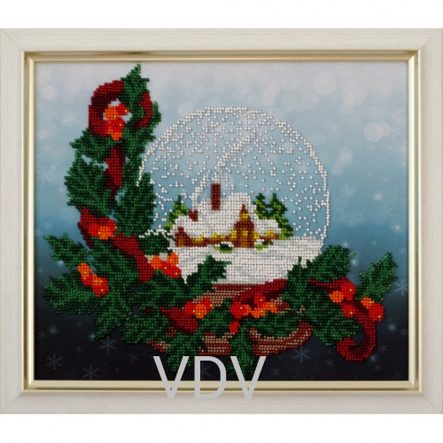 КВ Т-0198 "Різдвяна куля" (вишита картина бісером Preciosa (Чехія) 27х22 см
