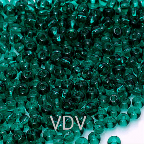 119-15/0-50710 Бісер Чехія (прозорий, смарагдовий) 10 г