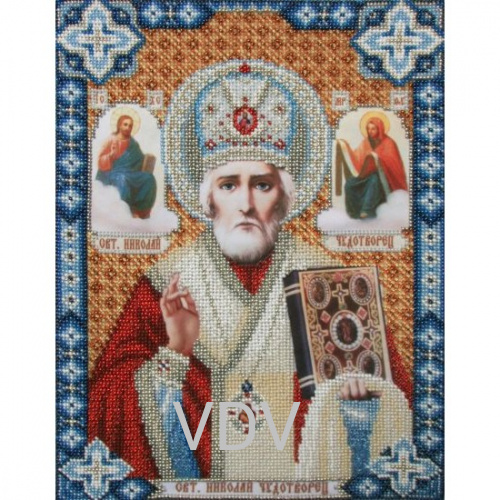 Т-0346 "Св. Миколай Чудотворець" (схема для вишивання бісером) 21х30 см