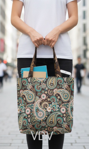 СБ-05 ЕкоСумка - шопер "Турецький огірок" 40х44 см