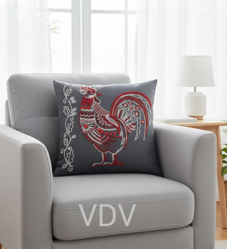 ТН-0769 "Півень" Декоративна подушка (набір для вишивання бісером) 40х40 см