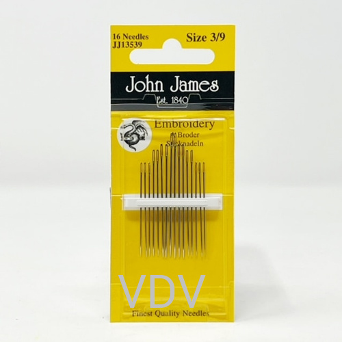 JJ13539 Голка вишивальна №3/9 (1 блістер х 16 голок) JohnJames (Англія)
