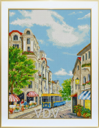 М-0286 "Літній трамвай" (набір для вишивання муліне ДМС) 26х34 см