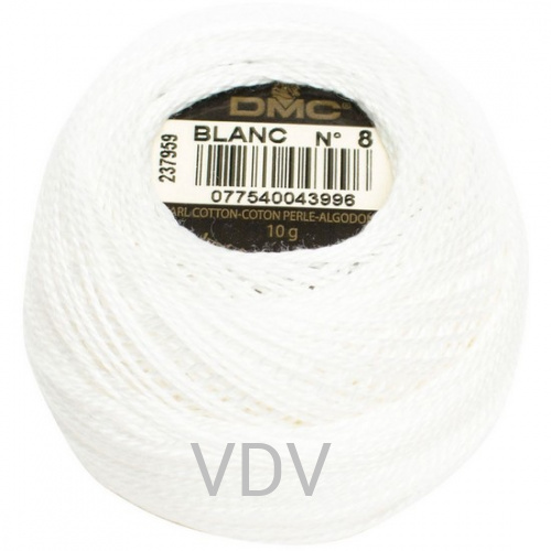 blanc Нитка DMC Pearl Cotton (10х80 м) 100% бавовна, арт.116/8