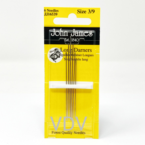 JJ16539 Голка для штопання довга №3/9 (1 блістер х 6 голок) JohnJames (Англія)