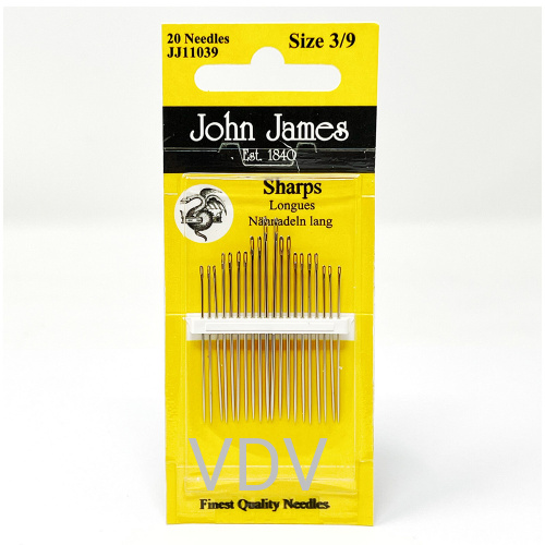 JJ11039 Голка швейна №3/9 (1 блістер х 20 голок) JohnJames (Англія)