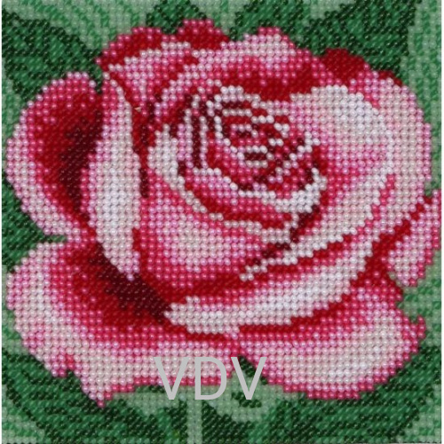 Т-0372 "Троянда" (схема для вишивання бісером) 12х12 см