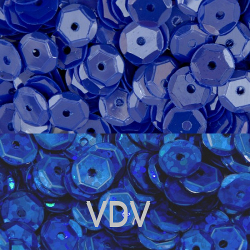 Паєтки (Дубаї) шестигранні 6 мм Мікс 4 (Королівський синій) (10 уп. по 5 г)