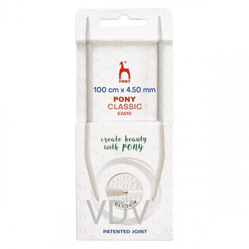 52610 Спиці Pony (Індія) 100 см-4.5 мм кругові алюмінієві (5 блістерів)