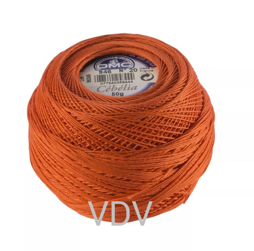 946 Пряжа DMC (Франція) Cebelia (10х50 г/410 м) 100% бавовна, арт.167А/20