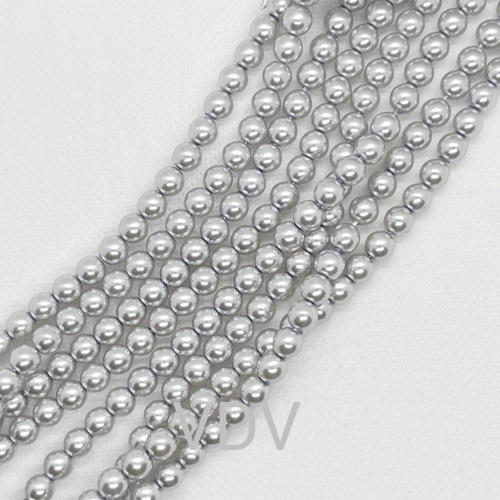 70423 Намистини перлинові (Чехія) (4 низки х 120 шт) 4 мм