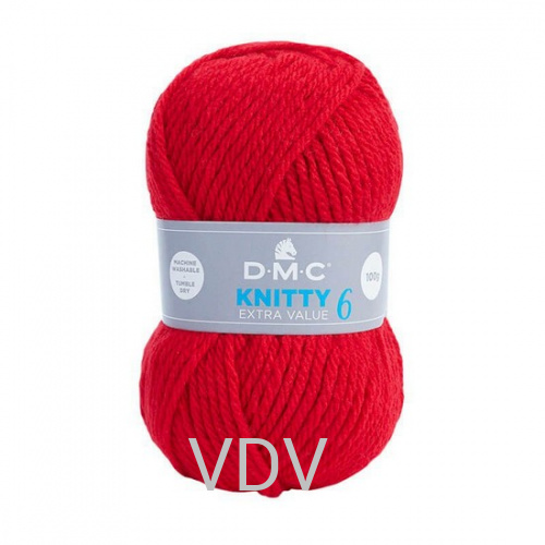 698 Пряжа DMC Knitty 6 (10 мотків х 100 гр) 137 метрів, 100% акрил (Франція)