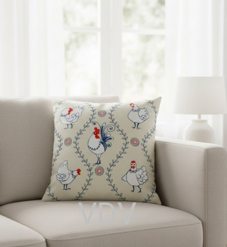 МГ-0772 Чохол для інтер'єрної подушки на блискавці 40х40 см, двосторонній принт 