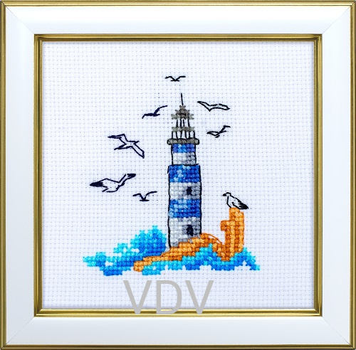 КВ М-0252 "Маяк" (вишита картина муліне ДМС) 11х11 см