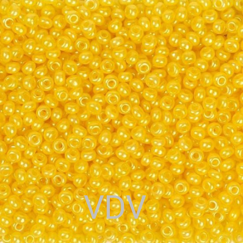 508-10/0-17386 Бісер Чехія (перлиновий, жовтий) 50 г