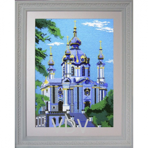 КВ Т-0291 "Андріївська церква" (вишита картина бісером Preciosa (Чехія) 31х44 см
