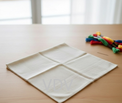 Лляна серветка під вишивку нитками 0.72х0.72 м (20% льон, 30% бавовна, 50% поліестер)