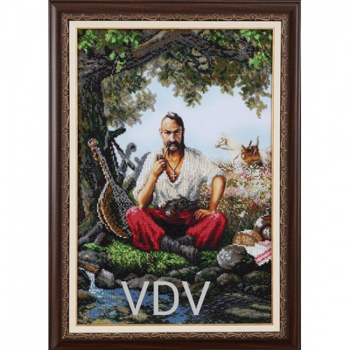 КВ Т-0366 "Козак Мамай" (вишита картина бісером Preciosa (Чехія) 31х46 см